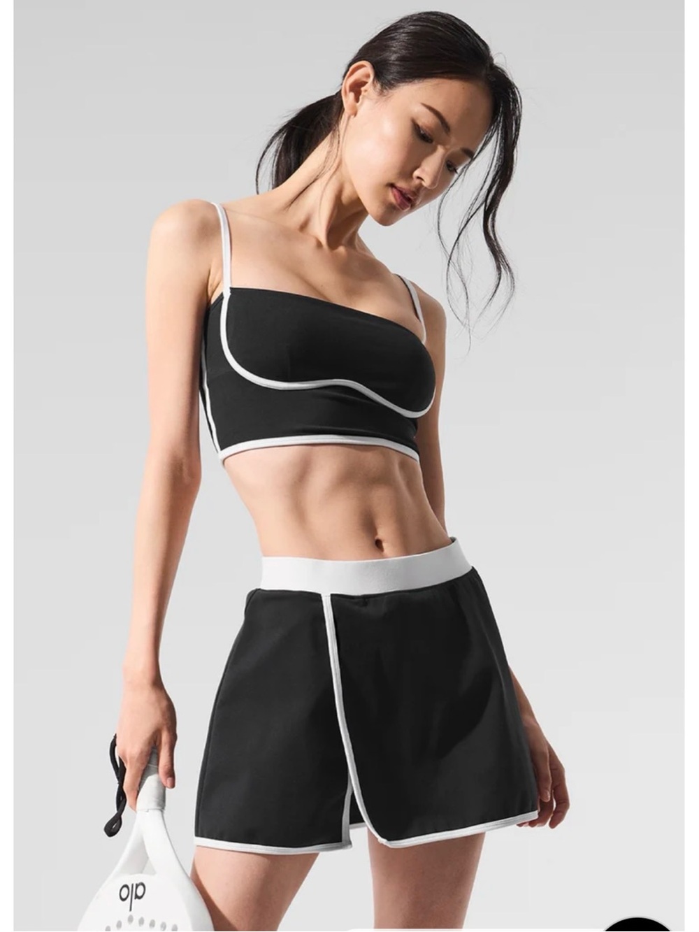 Alo airbrush streamlined top and skirt set